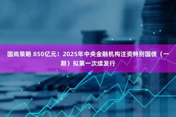 国尚策略 850亿元！2025年中央金融机构注资特别国债（一期）拟第一次续发行